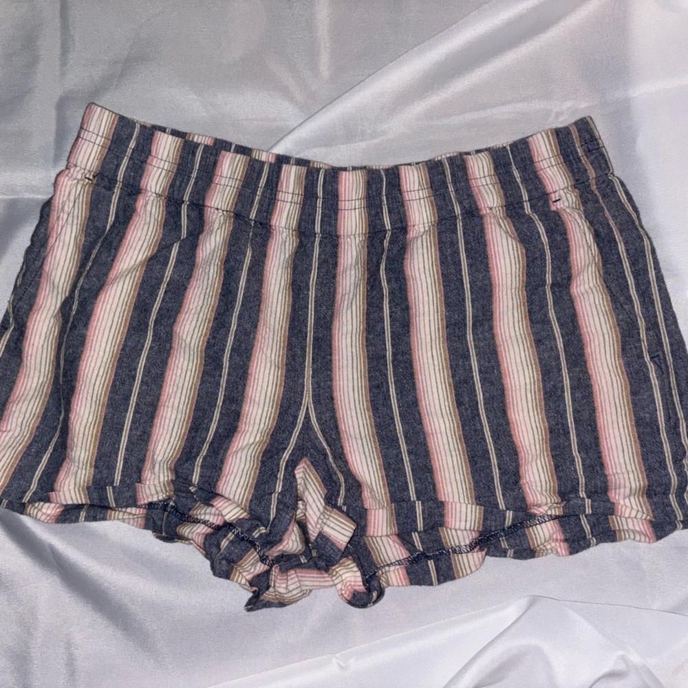 J. Crew Navy and pink Striped Shorts